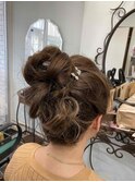 ルーズお団子ヘアー