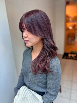 ウィル 京橋店(WiLL) ☆20代30代40代☆韓国風顔まわりカット+コリアンカシスカラー