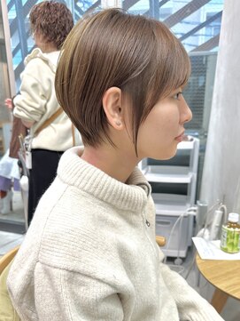 ミィ 表参道(mee.) デザインカラー/レイヤーカット/ウェットヘア/オリーブベージュ