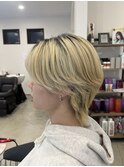 メンズセンターパート