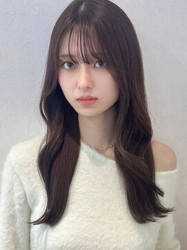 アース コアフュールボーテ 上田店(EARTH coiffure beaute) ナチュラルベージュ_ヨシンモリ_顔周りレイヤー_レイヤーカット
