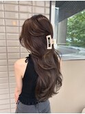 【稲永麻衣】レイヤーカット+チョコレートカラー+韓国ヘア