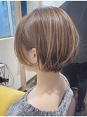 【Hanon 大宮】丸みショートボブ/ハイライト/デザインカラー