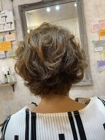 シンミシエル 京都北野白梅町(shinmiciel) フンワリボブ前髪ありイメチェン30代40代50代60代ショート