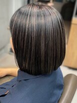 レイヤーカット細めハイライト白髪ぼかし海外レイヤー東京銀座