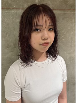 ハマモト 暖色パーマ
