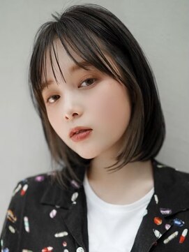 ギークス(GEEKS) 【GEEKS渋谷】黒髪ボブ/初ブリーチ/イヤリングカラー/伸ばしかけ