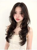 韓国ヘア/透明感カラー/小顔に見せる顔まわりカット/ミディアム