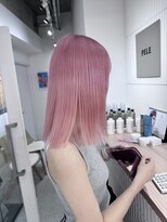 PELE原宿/ブリーチなしダブルカラー/ハイトーン/ケアブリーチ【３月上旬OPEN(予定)】&nbsp;着物ヘア/ダークアッシュ/ミディアムレイヤーカット/原宿