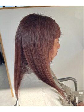 ハレトケ(HALEtoKE) 色落ちがオレンジになりにくいくすみピンクブラウン