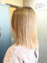 コタ 水戸(COHTA)&nbsp;レイヤーカットミルクティーベージュブリーチなしダブルカラー