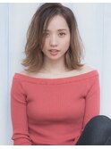 【sand小金丸】乾かすだけで決まる！外ハネミディアムパーマ