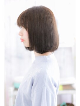 ミック ヘアアンドビューティー 大山店(miq Hair&Beauty) シースルーバング×ワンカール♪小顔ガーリーボブ
