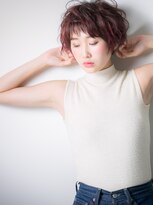 カバーヘア ブリス 上尾西口店(COVER HAIR bliss) *bliss上尾*ボルドーカラーの小顔エッジショートx