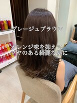 ツヤ髪グレージュブラウン☆before after