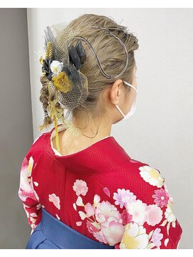 フィオーレ ヘアデザイン(FIORE hair design) 卒業式アレンジ/水引/編みおろし