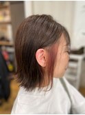 外ハネ イヤリングカラー