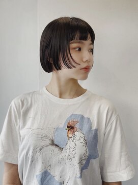 丹 #前上がりボブ#ぷつっとカット#ラインカット