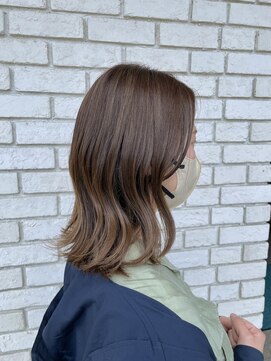 オーガニックエコ 川越(organic+eco) 大人かわいいハイライト×サンドベージュ×ミディアム