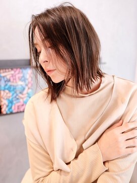 エムスラッシュ たまプラーザ(M.SLASH) ■外国人風カラーうる艶髪大人ボブウルフMSLASHたまプラーザ50★