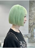 ミントグリーン ボブ