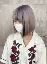 アンダーバーホワイト 浜松店(_WHITE) ラベンダー×ブラックエクステ m