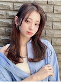 韓国ヘアセンターパート色気ロング PRIMA ange 中目黒