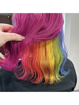 ヘアーサロン リバース(Hair Salon Rebirth) 【防府/Rebirth】ピンク×レインボー
