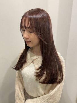 ユニコ(unico) 小顔レイヤー/ピンクベージュカラー/顔まわりレイヤー