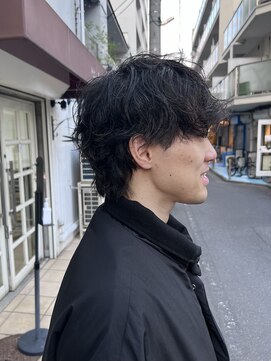 オムファミーユラグ(homme, famille raugh) 癖を活かしたマッシュウルフ