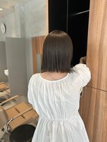 ガリカ 博多(Gallica)&nbsp;<入佐ひなの>ぷつっとボブにダブルカラーでつくる透け感オリーブ