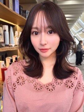 ロンドローズ 名古屋(Lond damaskRose) ブリーチ 学割 オリーブベージュ レイヤーカット リタッチ64＊