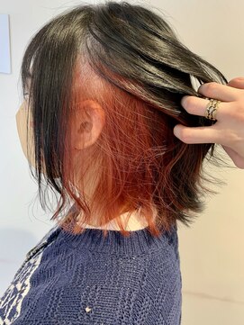 アズール 草加(azule) インナーカラー レッド,美肌カラー,韓国ツヤカラー[草加駅]