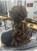 【WAVY hair set】ルーズで華やかなハーフアップ
