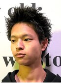 ベリーショートメンズマッシュツイストパーマボウズツーブロック