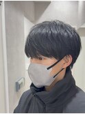シースルーラウンドマッシュ/韓国マッシュ/ニュアンスパーマ