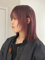 ヨーク(YOKE)&nbsp;【YOKE】ピンクベージュレイヤーカットミディアムウルフ