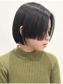 【モリオ松戸　石山】ダブルライン黒髪ボブぷつっとボブ前髪無し