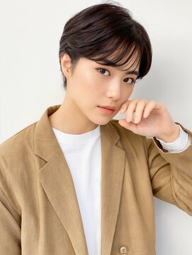 美容室 サボイ 高崎店(SAVOY) 20代30代40代小顔ハンサムショートアッシュブラック地毛風