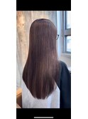 髪質改善酸性ストレート/黒髪/ネビージュ/小顔/ワンレン