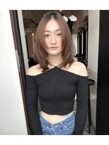 サロンドミルク 原宿(salon de MiLK) ハイライトミルクティーベージュミディアムレイヤーカット/原宿