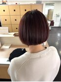 赤味・丸くてかわいいボブ