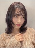 くびれヘア顔周り韓国レイヤーカットくびれボブミディアム表参道