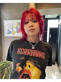 【栄矢場町】ワインレッド×レイヤーカット