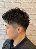 【ビジネスマン人気】ツーブロ束感ショート【理容室/バーバー】