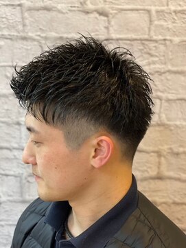 ヘアサロン 銀座マツナガ新宿店(hair salon) 【ビジネスマン人気】ツーブロ束感ショート【理容室/バーバー】