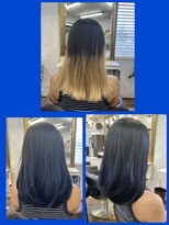 ビーンヘアスタジオ 蒲田(Bean hair studio)&nbsp;ブルーのカクテルドレスカラー☆