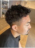 メンズ　ショートパーマスタイル