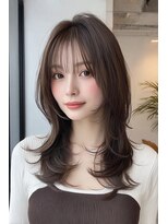 ノイエ 原宿 北参道(NoIE)&nbsp;レイヤーカットハッシュカットココアブラウンバタフライカット