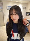 ロングレイヤーカット/縮毛矯正